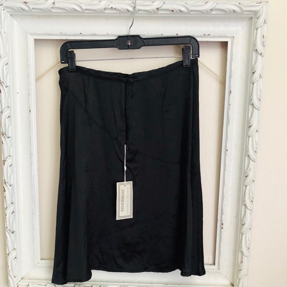 FENDISSIME BY FENDI SATIN BLACK SKIRT - Picture 4 of 8